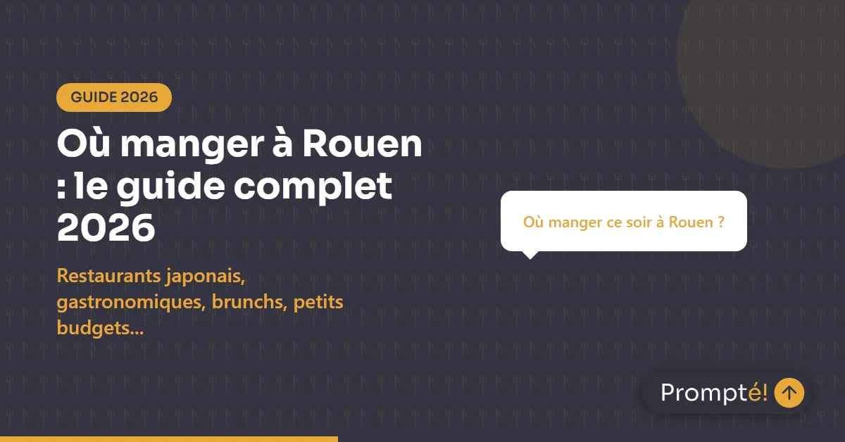 Ou manger a Rouen : le guide complet 2026 - restaurants japonais, gastronomiques, brunchs et petits budgets