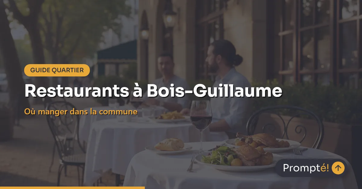 Terrasse d'un restaurant a Bois-Guillaume pres de Rouen par une journee ensoleilee