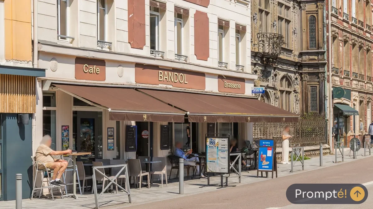 Restaurant Bandol Café Brasserie Pizzeria, cuisine français / bistrot, au Quartier Gare de Rouen - photo terrain