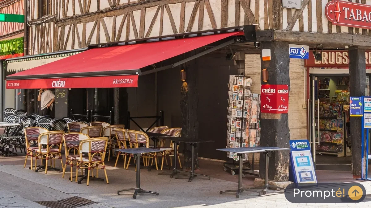 Restaurant Brasserie Chéri, cuisine brasserie / bar-restaurant, a Rouen - photo terrain