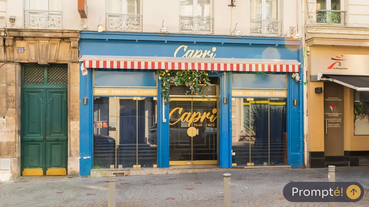 Restaurant Capri, cuisine italien, au Vieux-Marche de Rouen - photo terrain
