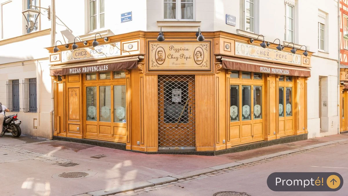 Restaurant Chez Pépé et Fils, cuisine pizzeria, au Vieux-Marche de Rouen - photo terrain