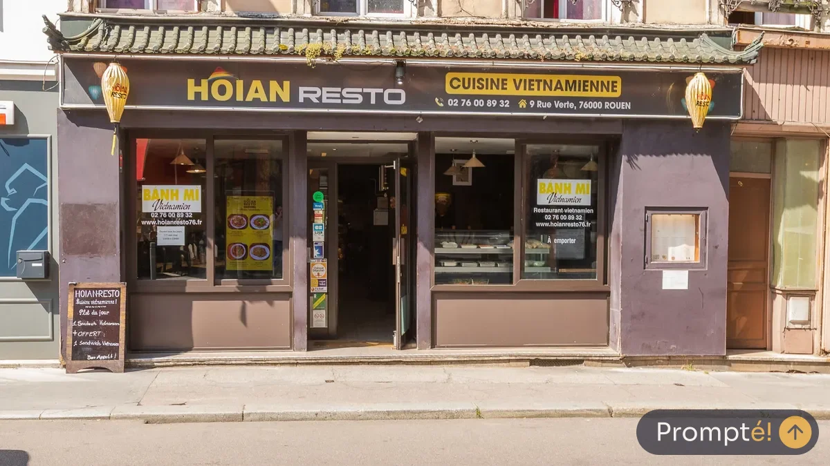 Restaurant Hoian Resto, cuisine thaï / vietnamien, au Quartier Gare de Rouen - photo terrain