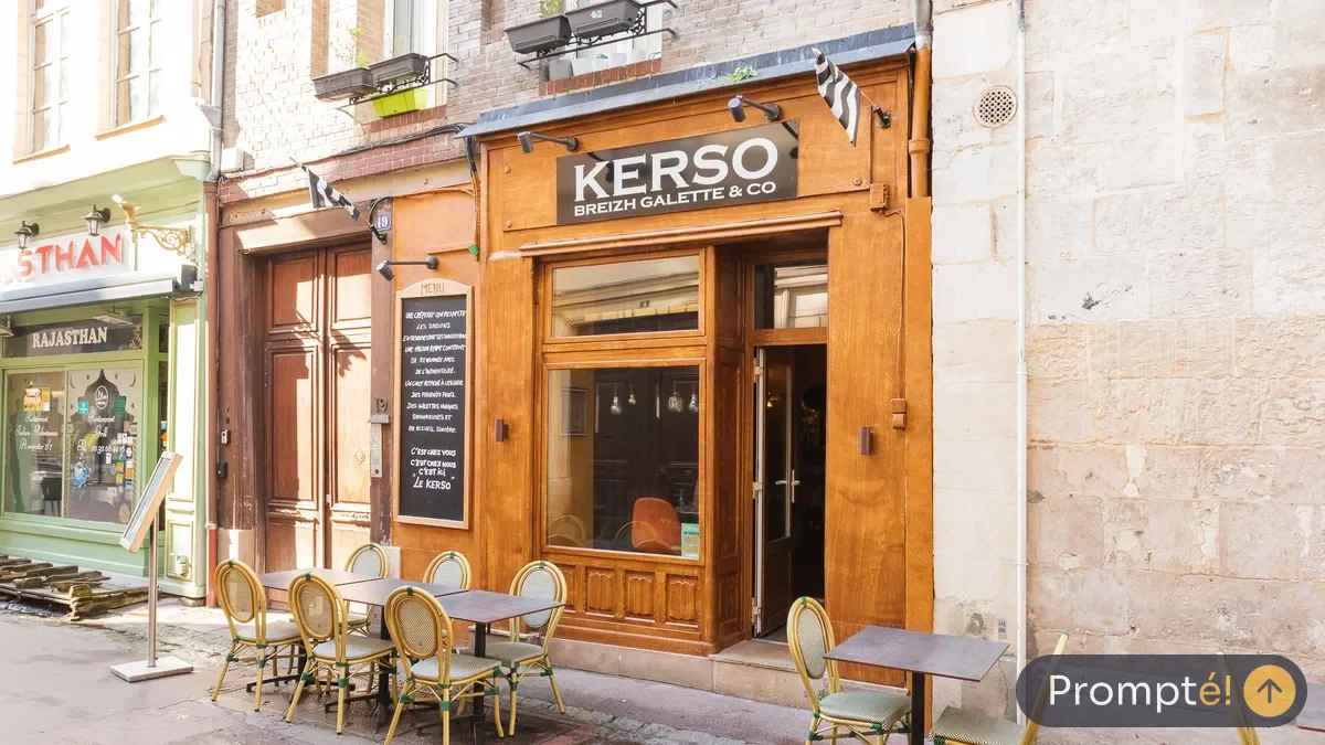 Restaurant Kerso, cuisine crêperie / galettes, au Vieux-Marche de Rouen - photo terrain