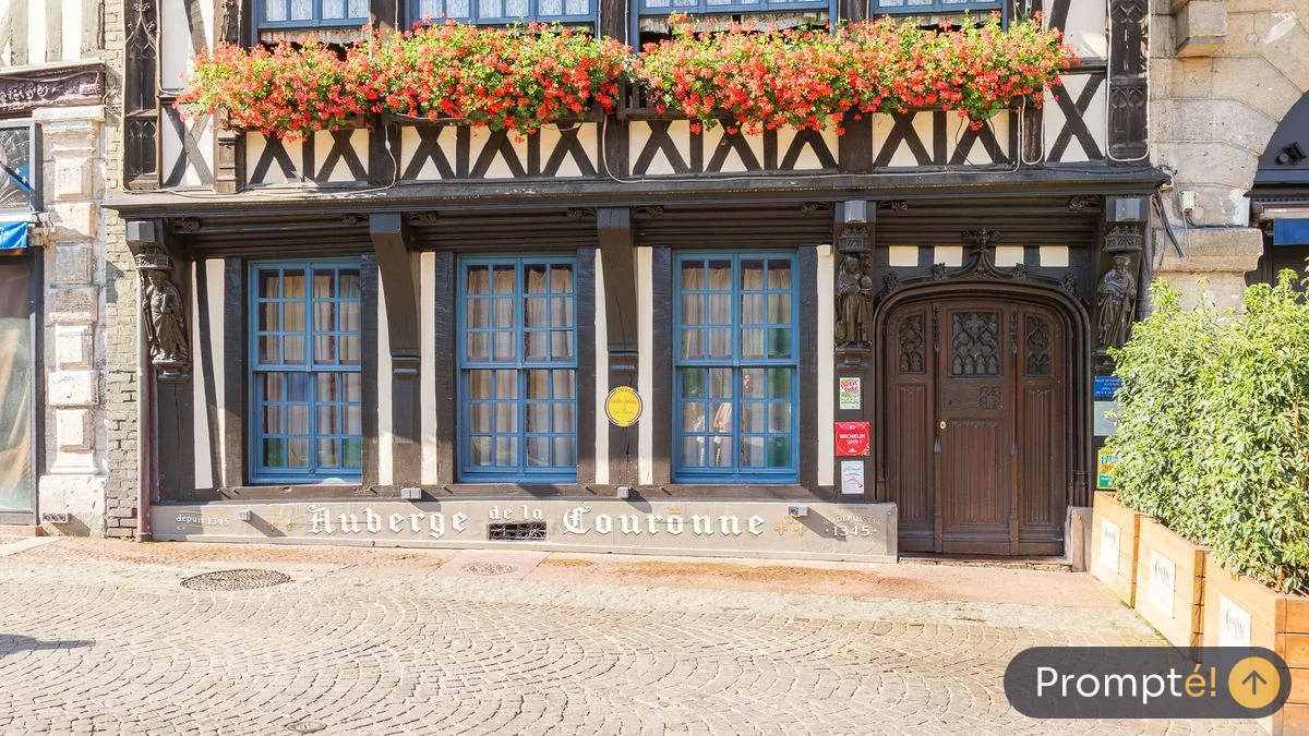Restaurant La Couronne, cuisine français / bistrot, au Vieux-Marche de Rouen - photo terrain