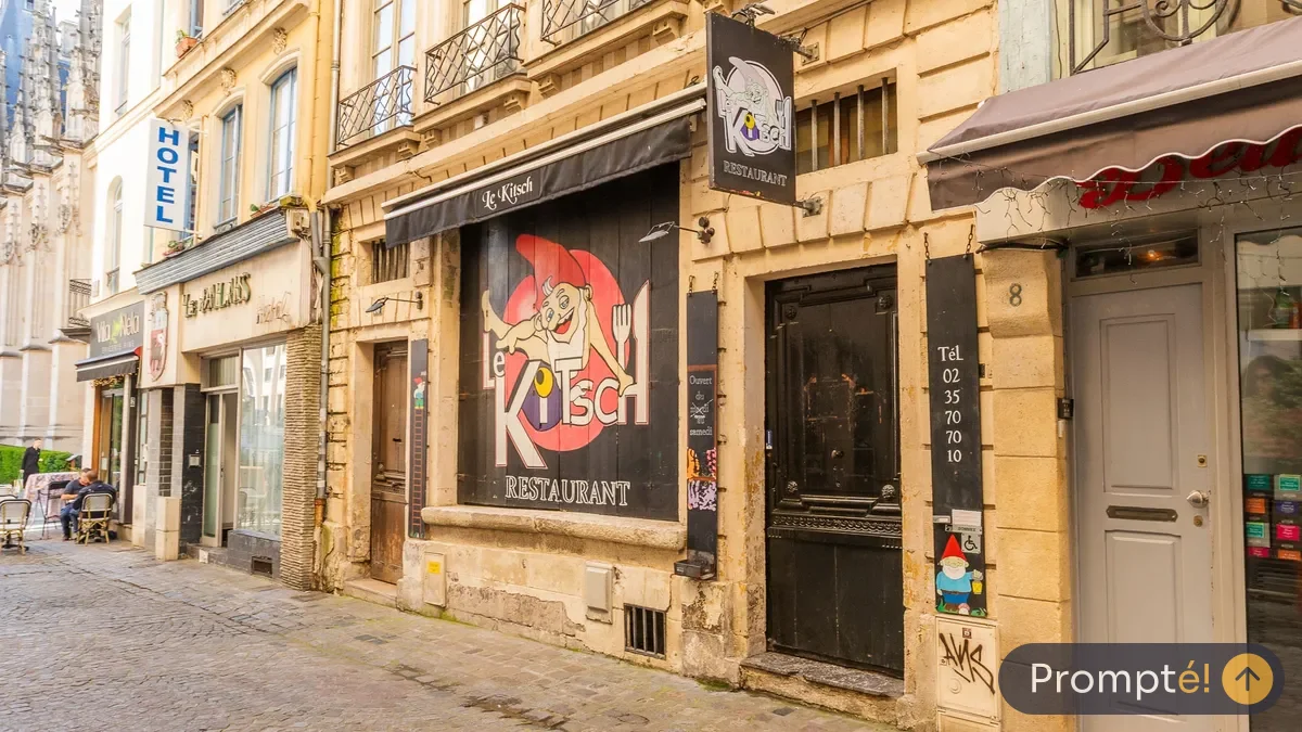 Restaurant Le Kitsch, cuisine bistronomique, au Gros-Horloge de Rouen - photo terrain
