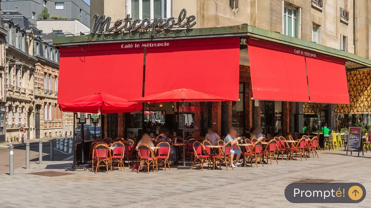 Restaurant Le Metropole Cafe, cuisine bar / café, au Quartier Gare de Rouen - photo terrain