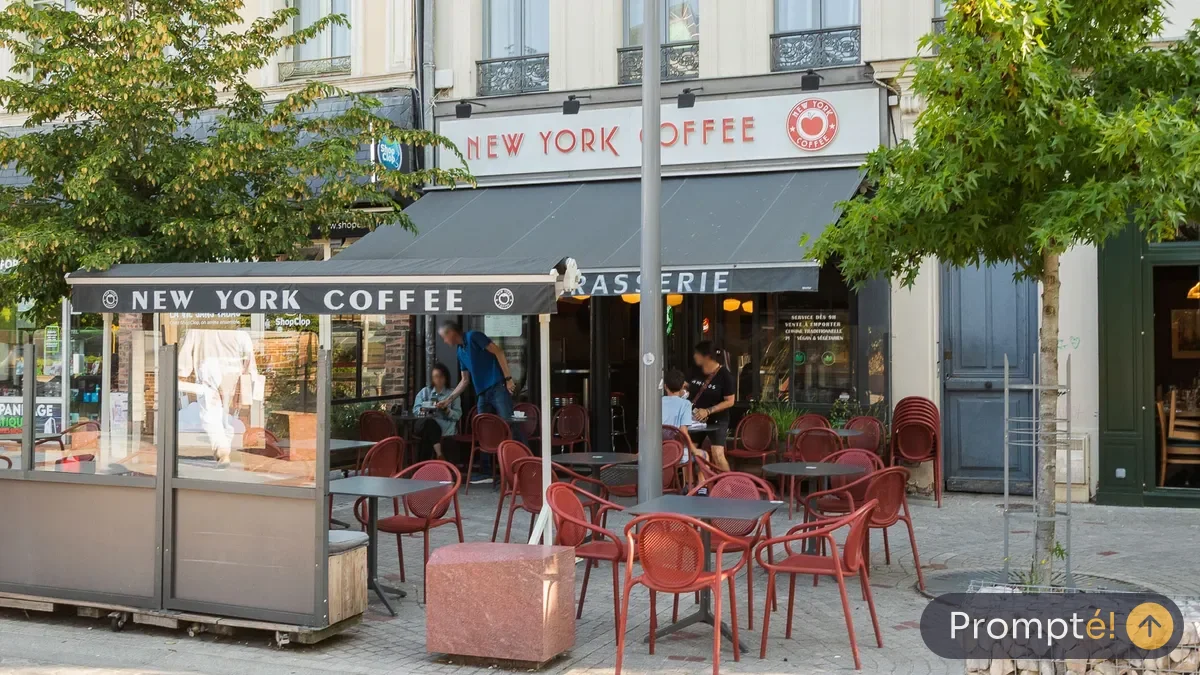 Restaurant New York Coffee, cuisine burger / street food, au Vieux-Marche de Rouen - photo terrain