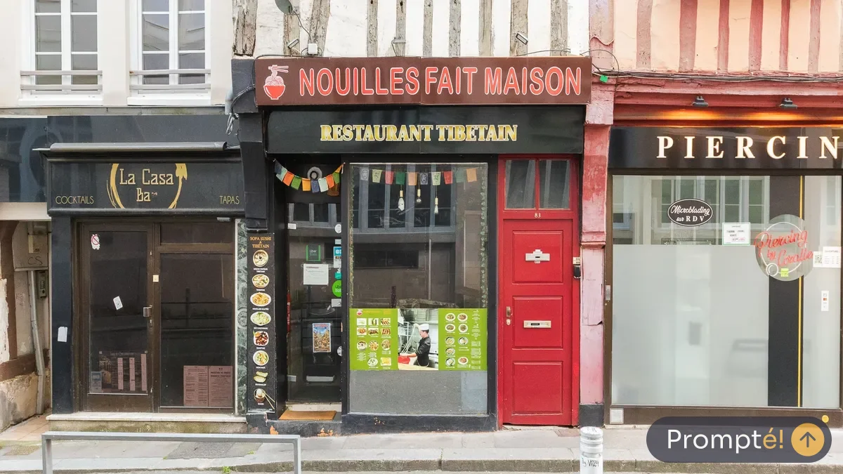 Restaurant Nouilles fait maison, cuisine chinois / asiatique, au Vieux-Marche de Rouen - photo terrain