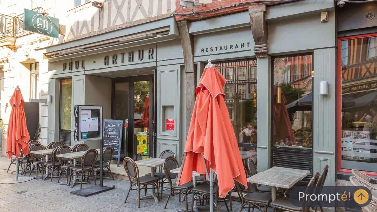 Restaurant Paul-Arthur, cuisine bistronomique, au Vieux-Marche de Rouen - photo terrain