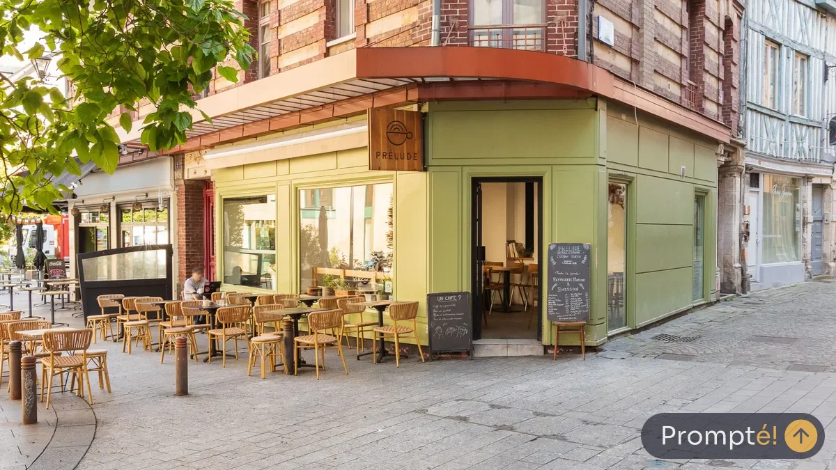 Restaurant Prélude, cuisine bar / café, au Gros-Horloge de Rouen - photo terrain