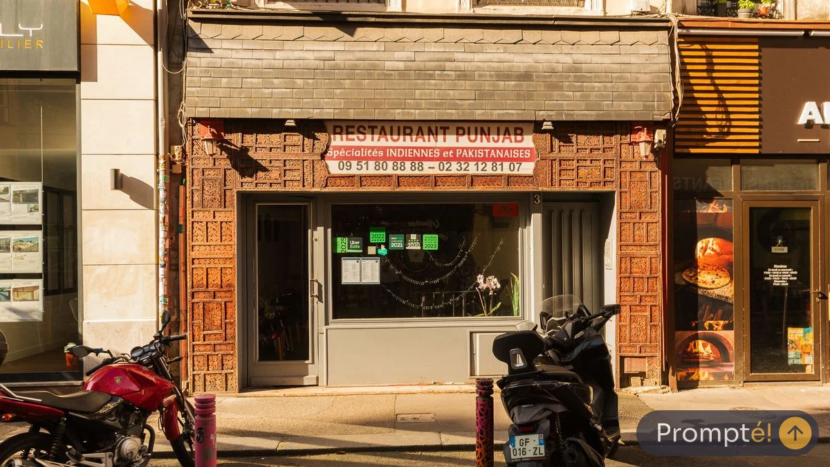 Restaurant Punjab, cuisine indien, au Vieux-Marche de Rouen - photo terrain